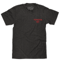 Toyota Drive Your Dreams Left Chest Front and Back Logo T-Shirt - Charcoal Heather by Tee Luv