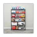 Alera NSF Certified 6-Shelf Wire Shelving Kit, 48w x 18d x 72h, Black