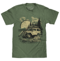 Toyota Land Cruiser Vintage Graphic T-Shirt - Canyon Green Heather by Tee Luv