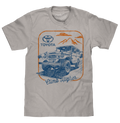 Retro Toyota Land Cruiser Climb Higher T-Shirt - Light Gray by Tee Luv