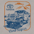 Retro Toyota Land Cruiser Climb Higher T-Shirt - Light Gray by Tee Luv