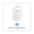 Boardwalk Bagasse Food Containers, Hinged-Lid, 1-Compartment 9 x 9 x 3.19, White,  Sugarcane, 100/Sleeve, 2 Sleeves/Carton