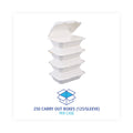 Boardwalk Bagasse Food Containers, Hinged-Lid, 1-Compartment 9 x 6 x 3.19, White, Sugarcane, 125/Sleeve, 2 Sleeves/Carton