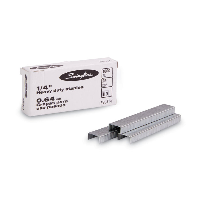 Swingline S.F. 13 Heavy-Duty Staples, 0.25" Leg, 0.5" Crown, Steel, 1,000/Box