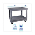 Boardwalk Two-Shelf Utility Cart, Plastic, 2 Shelves, 300 lb Capacity, 24" x 40" x 31.5", Gray