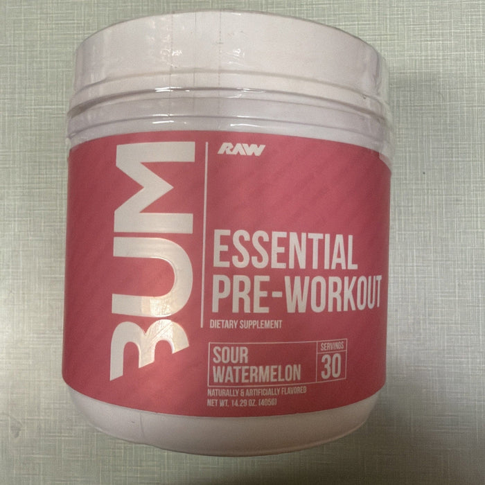 RAW Nutrition Essential Pre-Workout Powder, Sour Watermelon, 30 Servings by Price Is Right Miami