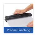 Swingline 11-Sheet Commercial Adjustable Desktop Two- to Three-Hole Punch, 9/32" Holes, Black