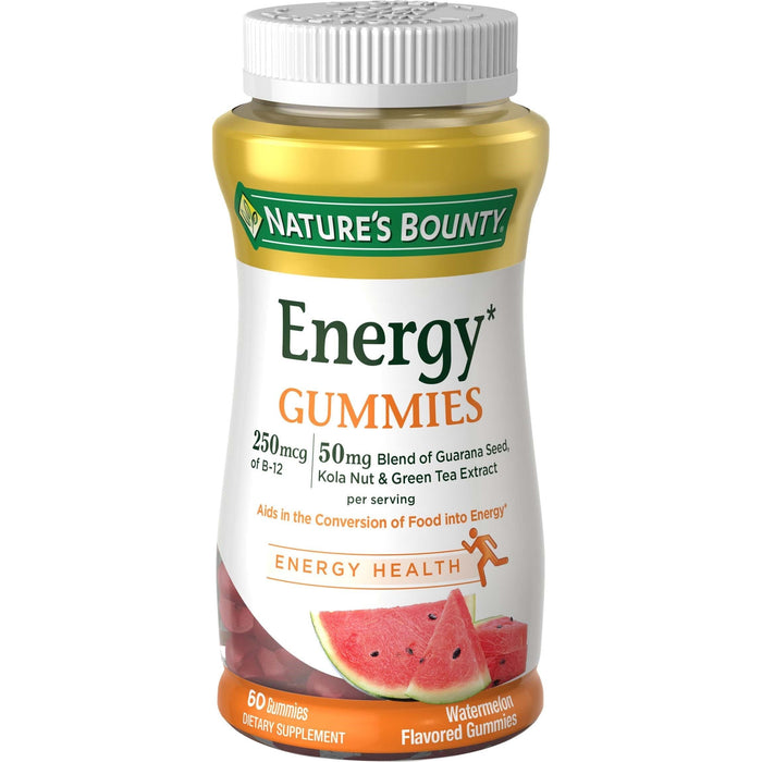 Nature's Bounty Energy Gummies, Watermelon Flavored, 60 Gummies by Pasteur Pharmacy