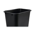 Boardwalk Soft-Sided Wastebasket, 41 qt, Plastic, Black
