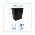 Boardwalk Soft-Sided Wastebasket, 28 qt, Black