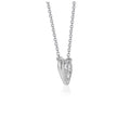Diamond Heart Design Pendant in 14k White Gold by Bids.com