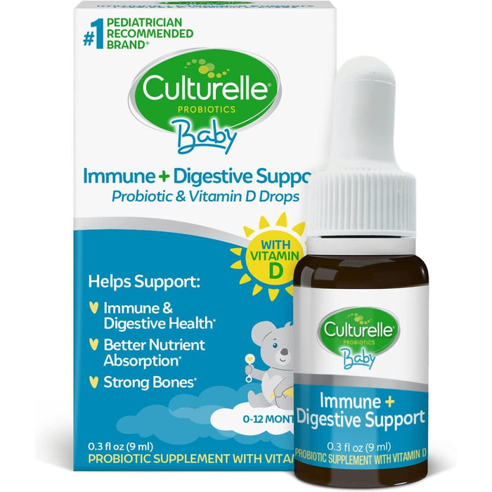 Culturelle Baby Immune + Digestive Support Probiotic & Vitamin D Drops, 0.3 fl oz (9 mL) by Pasteur Pharmacy