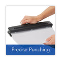 Swingline 10-Sheet Desktop Light-Duty Two- to Three-Hole Adjustable Punch, 9/32" Holes, Black