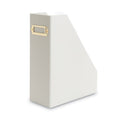 U Brands Four-Piece Desk Organization Kit, Magazine Holder/Paper Tray/Pencil Cup/Storage Bin, Chipboard, Gray