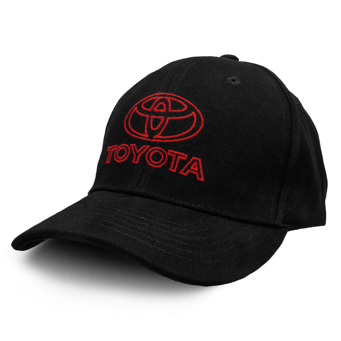 Toyota Oval Car Emblem Baseball Cap - Black by Tee Luv