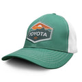 Toyota Car Emblem Mesh Back Baseball Hat - Turquoise/White by Tee Luv