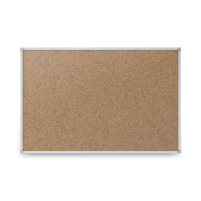 Mead Cork Bulletin Board, 24 x 18, Silver Aluminum Frame