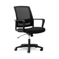 OIF Mesh Mid-Back Chair, Supports Up to 225 lb, 17" to 21.5" Seat Height, Black