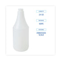Boardwalk Embossed Spray Bottle, 24 oz, Clear, 24/Carton