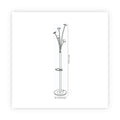 Alba Festival Coat Stand with Umbrella Holder, Five Knobs, 14w x 14d x 73.67h, Black