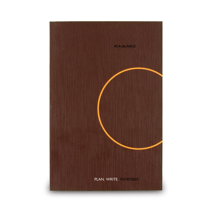 AT-A-GLANCE One-Day-Per-Page Planning Notebook, 9 x 6, Dark Brown/Orange Cover, 12-Month (Jan to Dec): 2023