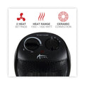 Alera Ceramic Heater, 1,500 W, 7.12 x 5.87 x 8.75, Black