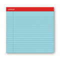 Universal Colored Perforated Ruled Writing Pads, Wide/Legal Rule, 50 Blue 8.5 x 11 Sheets, Dozen