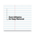 Universal Glue Top Pads, Narrow Rule, 50 White 8.5 x 11 Sheets, Dozen