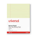 Universal Glue Top Pads, Narrow Rule, 50 Canary-Yellow 8.5 x 11 Sheets, Dozen