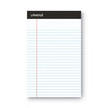 Universal Premium Ruled Writing Pads with Heavy-Duty Back, Narrow Rule, Black Headband, 50 White 5 x 8 Sheets, 6/Pack