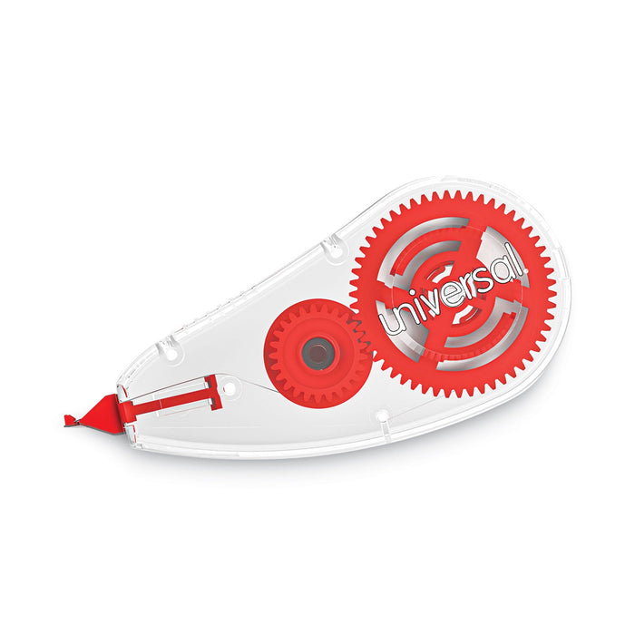Universal Correction Tape Dispenser, Non-Refillable, White Applicator, 0.2" x 315", 6/Pack