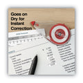 Universal Correction Tape, Mini Economy, Non-Refillable, Clear/Red Applicator, 0.25" x 275", 10/Pack