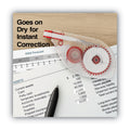 Universal Side-Application Correction Tape, Non-Refillable, Transparent Gray/Red Applicator,  0.2" x 393", 10/Pack