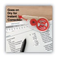 Universal Correction Tape Dispenser, Non-Refillable, Transparent Red Applicator, 0.2" x 315", 10/Pack