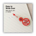 Universal Correction Tape Dispenser, Non-Refillable, Transparent Red Applicator, 0.2" x 315", 10/Pack