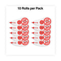 Universal Correction Tape Dispenser, Non-Refillable, Transparent Red Applicator, 0.2" x 315", 10/Pack