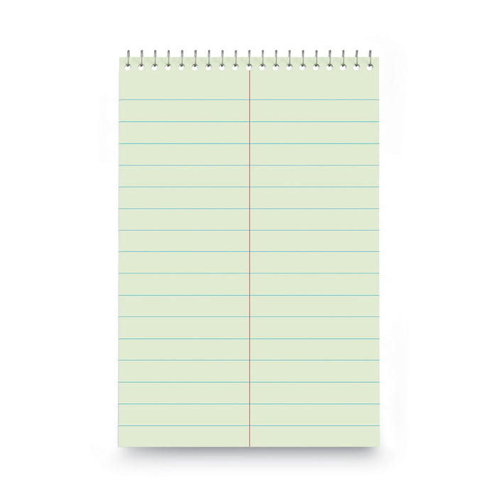 Universal Steno Pads, Pitman Rule, Red Cover, 60 Green-Tint 6 x 9 Sheets