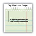 Universal Steno Pads, Gregg Rule, Red Cover, 80 Green-Tint 6 x 9 Sheets