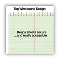 Universal Steno Pads, Gregg Rule, Red Cover, 80 Green-Tint 6 x 9 Sheets, 6/Pack