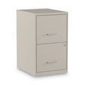 Alera Soho Vertical File Cabinet, 2 Drawers: File/File, Letter, Putty, 14" x 18" x 24.1"