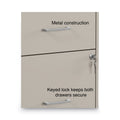 Alera Soho Vertical File Cabinet, 2 Drawers: File/File, Letter, Putty, 14" x 18" x 24.1"