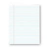 Universal Glue Top Pads, Wide/Legal Rule, 50 White 8.5 x 11 Sheets, Dozen