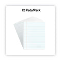 Universal Glue Top Pads, Wide/Legal Rule, 50 White 8.5 x 11 Sheets, Dozen