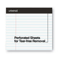 Universal Premium Ruled Writing Pads with Heavy-Duty Back, Wide/Legal Rule, Black Headband, 50 White 8.5 x 11 Sheets, 12/Pack