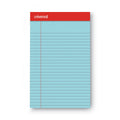 Universal Colored Perforated Ruled Writing Pads, Narrow Rule, 50 Blue 5 x 8 Sheets, Dozen