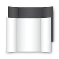 Eco Brites Two Cool Tri-Fold Poster Board, 36 x 48, Black/White, 6/Carton