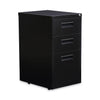 Alera File Pedestal, Left or Right, 3-Drawers: Box/Box/File, Legal/Letter, Black, 14.96" x 19.29" x 27.75"