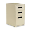 Alera File Pedestal, Left or Right, 3-Drawers: Box/Box/File, Legal/Letter, Putty, 14.96" x 19.29" x 27.75"