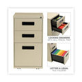 Alera File Pedestal, Left or Right, 3-Drawers: Box/Box/File, Legal/Letter, Putty, 14.96" x 19.29" x 27.75"