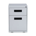 Alera File Pedestal, Left or Right, 2-Drawers: Box/File, Legal/Letter, Light Gray, 14.96" x 19.29" x 21.65"